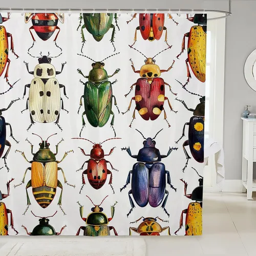 Vista 66 de Feelyou Cortina de ducha con diseño de gato para decoración de baño, bonita cortina de baño para puestos de bañeras, accesorios de baño divertidos