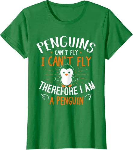 Vista 46 de Penguins Can't Fly Shirt - Camiseta de regalo para amantes de los pingüinos, Azul Azul Marino