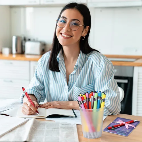 Vista 5 de Outus Juego de 72 Piezas de Regalo Inspiracional, Blocs de Notas Motivacionales con Bolígrafos, Lindas Notas Adhesivas, Bolígrafos Positivos