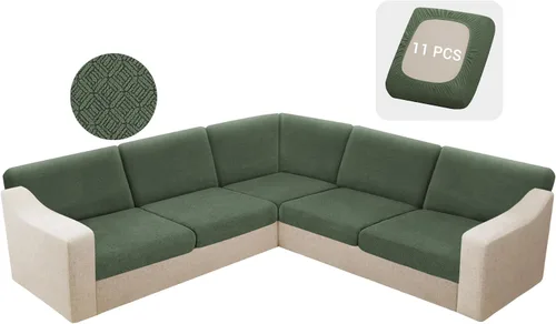 Vista 83 de HDCAXKJ - Fundas impermeables para cojín de sofá modular, fundas elásticas para cojín de sofá de esquina, fundas protectoras de muebles de jacquard