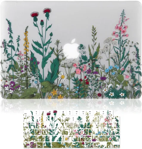 Vista 11 de Funda para MacBook Air de 15 pulgadas M5 M4 M3 M2 A3448 A3241 A3114 A2941 versión 2026-2023 con Touch ID, efecto 3D transparente mate, cubierta dura