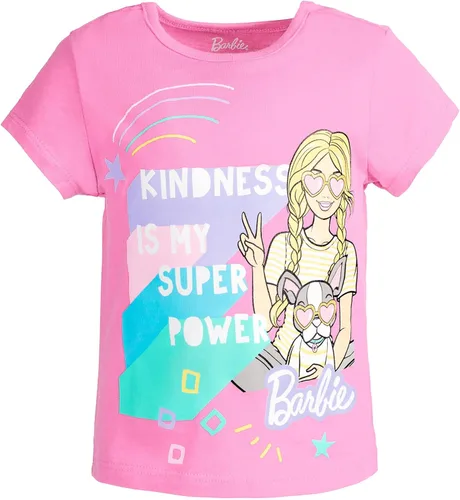 Vista 5 de Barbie Paquete de 2 camisetas para niñas de niños pequeños a niños pequeños