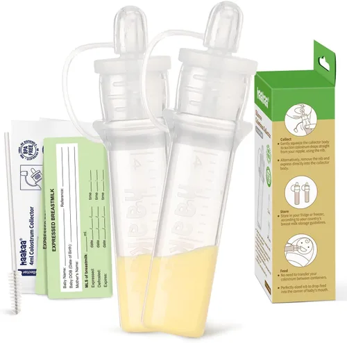 Vista 10 de haakaa Colostrum Collector Kit for Collecting & Newborn Feeding, 4ml-2pcs