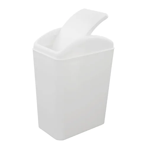 Vista 10 de Cubo de basura pequeño de plástico de 4.2 galones con tapa giratoria, bote de basura para cocina, color negro Small Garbage Bin Removable