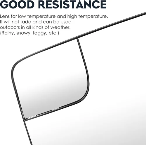 Vista 5 de Espejo calefactable eléctrico del lado izquierdo del conductor y del lado derecho del pasajero para Ford F-150 2011-2014 con soporte trasero, espejo