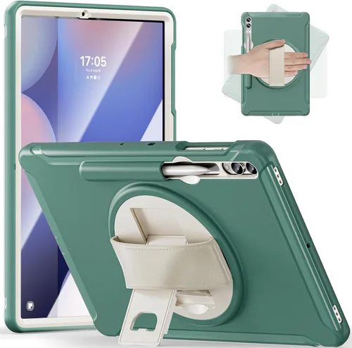 Vista 14 de Junfire Funda protectora para Galaxy Tab S10 Lite/S10 FE/S9 FE 5G/S9 con soporte para lápiz capacitivo, Samsung Tab 10.9"/ 11" a prueba de golpes
