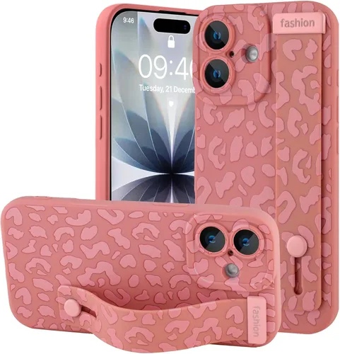 Vista 24 de OOK - Funda compatible con iPhone 11 en color vino rojo con estampado de leopardo, de TPU a prueba de golpes, cubierta delgada de silicona