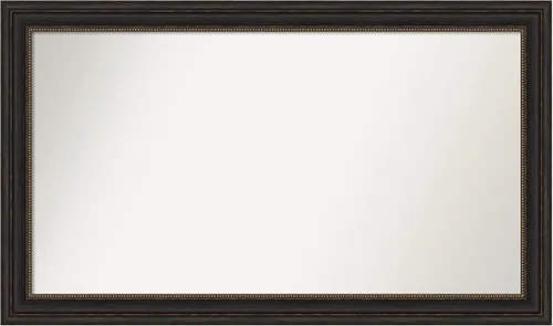 Vista 592 de Amanti Art Espejo de pared personalizado no biselado (25 x 25 pulgadas), marco de bronce acentuado, varios tamaños personalizados, espejo de baño