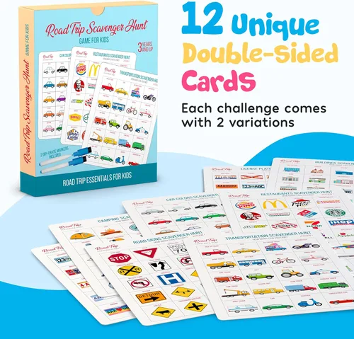 Vista 2 de WELL BALANCED Bingo en el Coche - Esenciales para Viajes por Carretera: Actividades y Juegos de Coche para Niños de 4 a 8 Años
