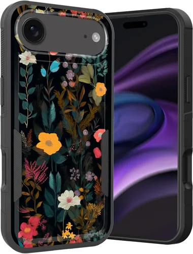 Vista 287 de Funda para iPhone Air, doble capa híbrida resistente resistente a prueba de golpes de policarbonato duro + funda protectora de silicona suave