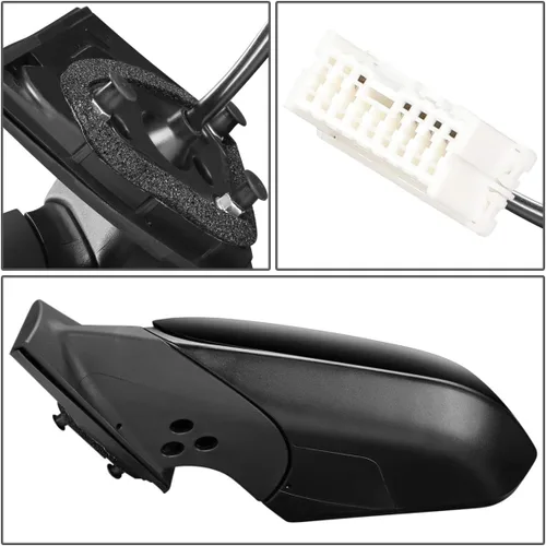 Vista 5 de Auto Dynasty HY1320203 - Espejo retrovisor para puerta con visión lateral izquierda y conductor, compatible con Sonata 15-19