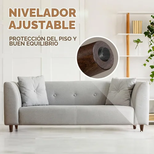 Vista 7 de Yes4All Juego de 4 Patas de Muebles de Madera Redondas de 4 Pulgadas - Pies de Repuesto de Madera para Sofá, Cama, Banco - Patas Cónicas Ajustables