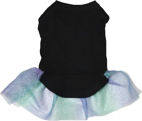 Vista 2 de Petitebella Purple Shell Puppy Dog Dress (Black/Mermaid Glitter, X-Small)