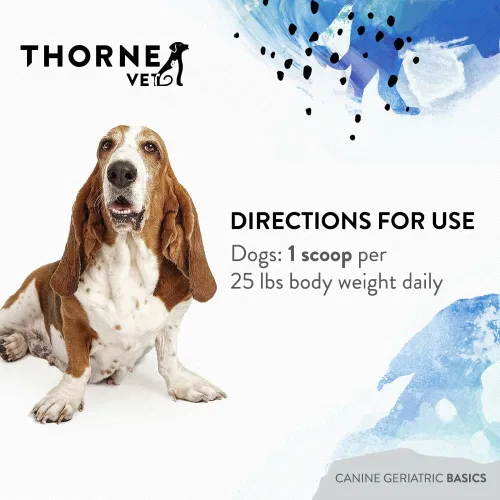 Vista 6 de ThorneVET Canine Geriatric Basics - Fórmula multivitamínica/polvo mineral para perros mayores que apoya la cognición, articulaciones y ojos