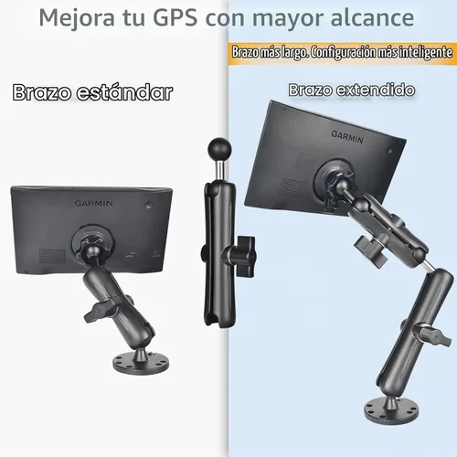 Vista 5 de VAUBORTTI Brazo de doble enchufe de 1 pulgada con adaptador de bola doble, brazo de extensión de aleación de aluminio para tamaño RAM B, se adapta a