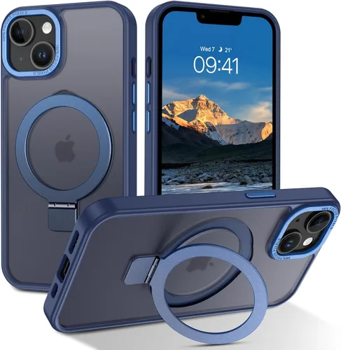 Vista 16 de Telaso Magnético para Funda de iPhone 12 Mini, Compatible con Magsafe con Soporte de Anillo Magnético, Funda Protectora de Grado Militar con Parte