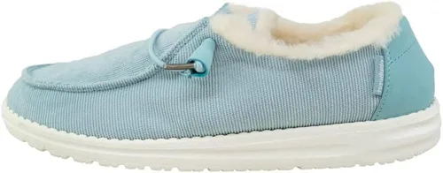 Vista 78 de Hey Dude Wendy Chambray - Zapatos para mujer, mocasines con cordones para mujer, cómodos y ligeros Aurora Blanco 2