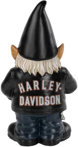 Vista 3 de Harley-Davidson Bar & Shield Esculpido Biker Garden Gnomo Ace