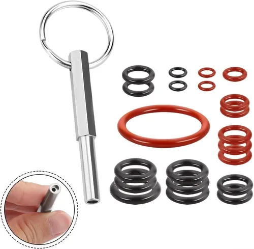 Vista 4 de Kit de mantenimiento para máquinas de café Saeco con llave ovalada y sellos Oring, solución de preparación eficaz