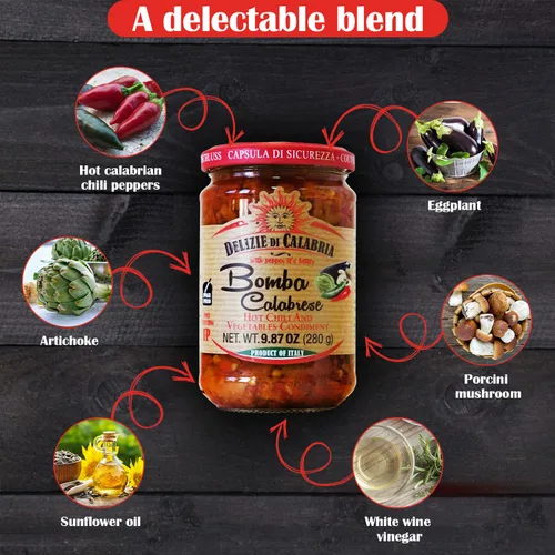 Vista 3 de Bomba Calabrese - Salsa picante italiana para untar, 9.87 onzas, paquete de 2