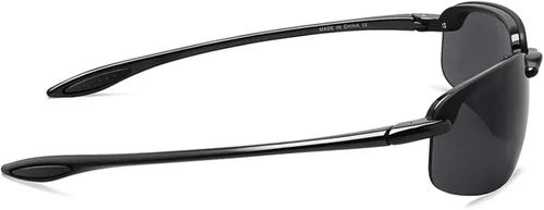 Vista 4 de JULI - Lentes de sol deportivos para hombres y mujeres marco sin montura Tr90 para correr pescar béisbol conducir MJ8001