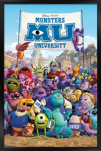 Vista 9 de Trends International Disney Pixar Monsters University - One Sheet Wall Poster, 14.725" x 22.375", Barnwood Framed Version