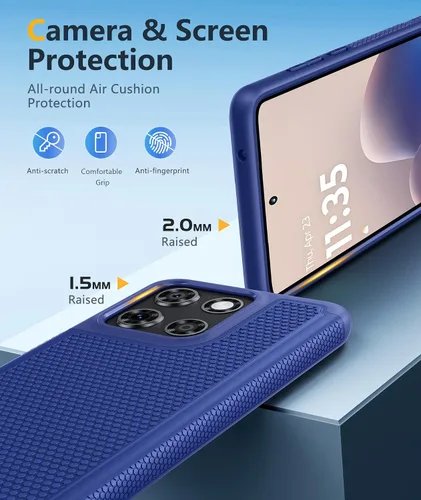 Vista 997 de FNTCASE Funda para iPhone 17 Pro: Fundas delgadas translúcidas de color azul claro compatibles con MagSafe, protección completa de la cámara