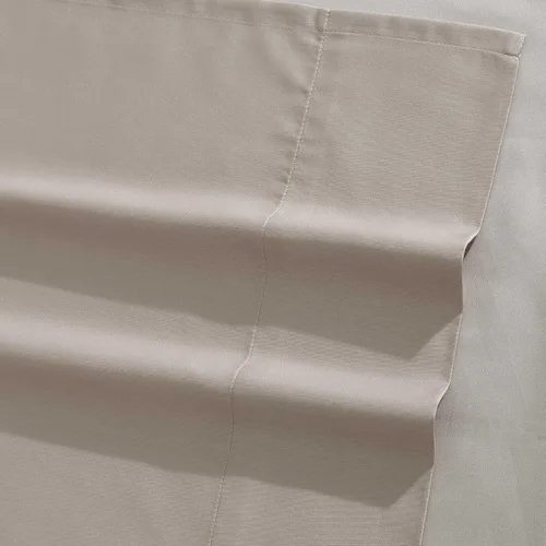 Vista 3 de Vera Wang - Juego de sábanas Queen, ropa de cama de lujo de algodón satinado, 800 hilos, juego de ropa de cama suave y lisa (Beige, Queen)