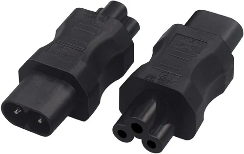 Vista 14 de Adaptador de corriente de CA IEC320 C6 a C13, convertidor de conversión de enchufe C6 de 3 pines a C13 de 3 agujeros, convertidor de corriente de CA