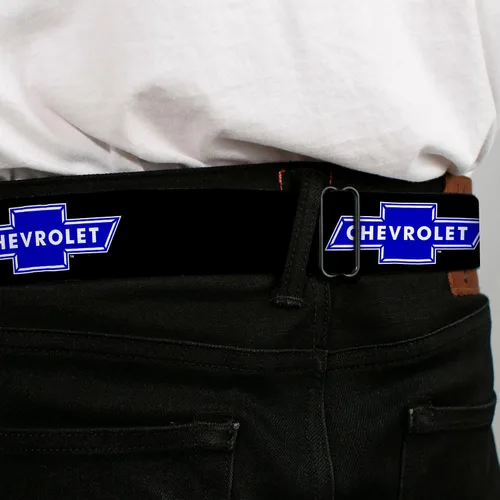 Vista 4 de Buckle-Down Cinturón de seguridad – Chevy Bowtie Logo REPEAT – 1.0 pulgadas de ancho – 20-36 pulgadas de largo