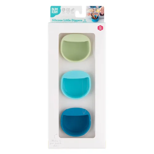 Vista 6 de Bumkins Baby Silicone Little Dippers, se fija a cuencos, platos y platos, taza de salsa, sostiene condimentos, salsas, salsas, puré, coberturas
