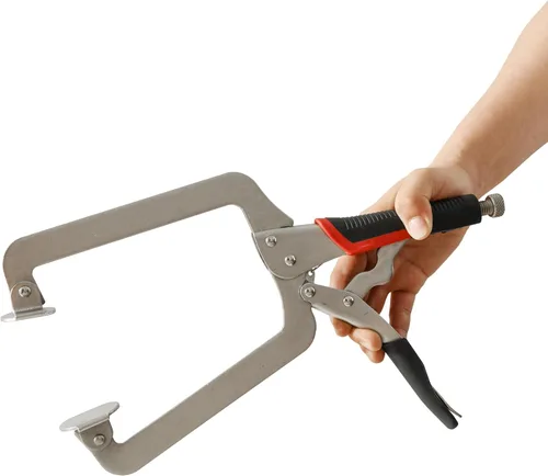 Vista 3 de Xiao & Dao Pro 15Iuch Alicates de bloqueo con abrazadera en C con almohadillas giratorias, herramientas de montaje de clips, carpintería