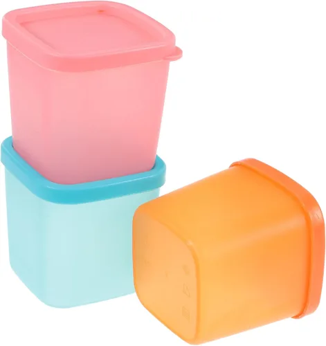 Vista 7 de BESTonZON Tarro casero redondo apilable, 9 unidades, para almacenamiento de sorbetes de terrario, postre de alimentos, yogur, congelador, portátil