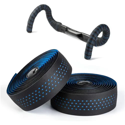 Vista 9 de BESTYMXY Cintas de manillar de bicicleta de carretera hechas de EVA + PU, cinta profesional para barra de bicicleta de carretera, envolturas de Negro
