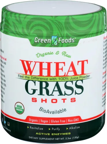 Vista 4 de Green Foods Shots de hierba de trigo, 5.3 onzas, certificado orgánico, kosher, vegano, sin OMG, crudo, sin gluten, cultivado