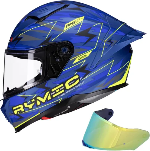 Vista 7 de SR6 Casco de motocicleta de cara completa, equipado con viseras transparentes y multicolor aprobado por DOT Casco de carreras callejeras