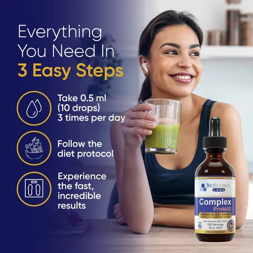 Vista 4 de BioSource Labs Complex ProMAX Premium Diet Drops (1 botella de 2 onzas)