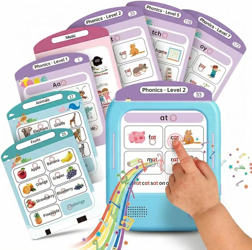 Vista 11 de Tarjetas flash parlantes con palabras visuales para niños pequeños de 2, 3, 4 años, juguetes sensoriales para niños autistas, juguetes educativos