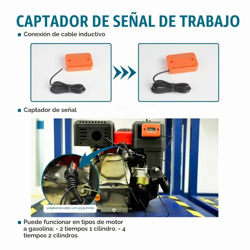 Vista 4 de Runleader RL-HM012 Mini Tach/medidor de hora (naranja)