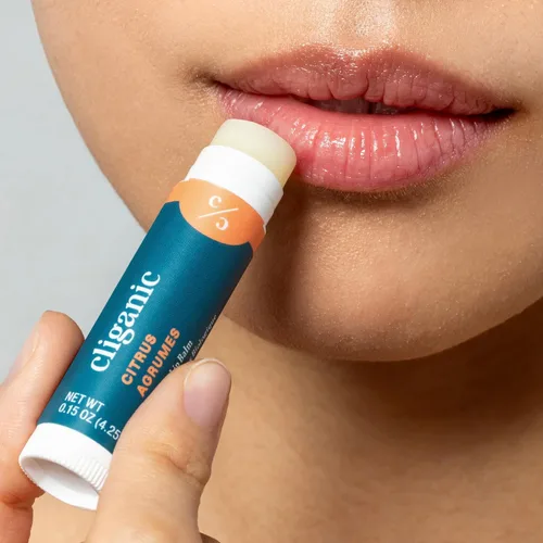 Vista 2 de Cliganic Set de bálsamo labial orgánico (6 sabores) - 100% hidratante natural, hidratante para labios secos y agrietados, regalo de relleno