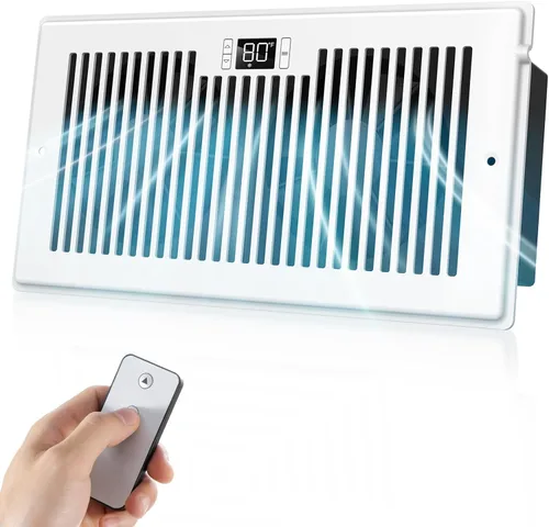 Vista 12 de BIOWIND Ventilador silencioso de refuerzo de registro se adapta a agujeros de registro de 4" x 10", ventilador de salida de aire acondicionado de 10