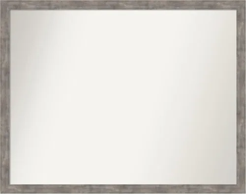 Vista 236 de Amanti Art Silver Bathroom Mirror for Over Sink, 26x45 Custom Made Marred Pewter Rectangle Vanity Mirror, Oversize Casual Wood Frame, Hangs Estaño