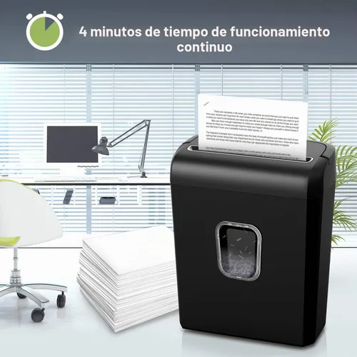 Vista 3 de Bonsaii Trituradora de papel micro cortado de 6 hojas para el hogar, alto