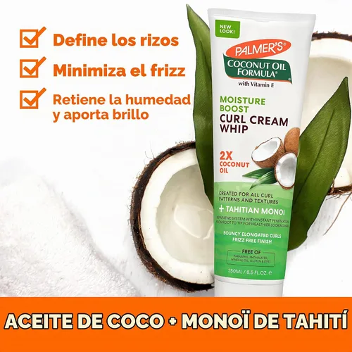 Vista 4 de Palmer's Crema batidora para rizos Moisture Boost con fórmula de aceite