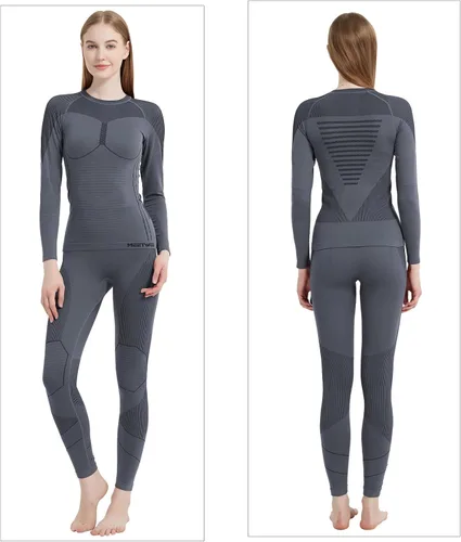 Vista 8 de MEETWEE Ropa interior térmica para mujer, conjunto de equipo de esquí Long Johns para clima frío, capa base, capa superior e inferior cálida