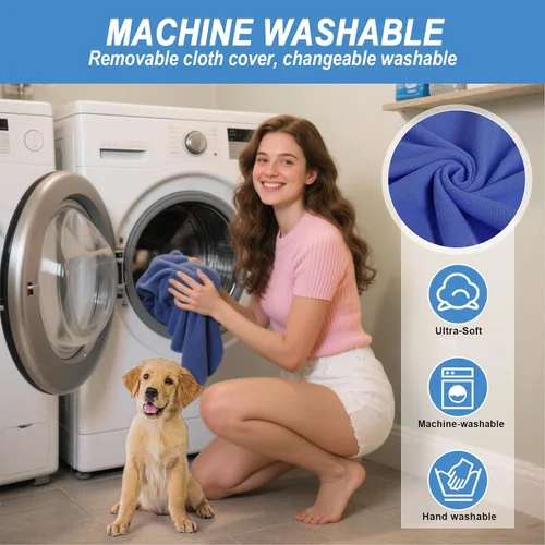 Vista 8 de Bestio Almohadilla térmica para gatos, cama térmica para perros de 22 × 18 pulgadas, adecuada para mascotas medianas y pequeñas, termostato