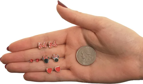 Vista 4 de Disney Mickey and Minnie Mouse Fashion Stud Earring Set - 345 Pairs Per Set