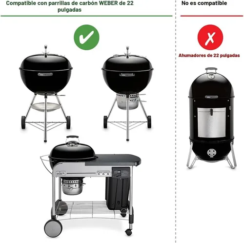 Vista 3 de Rejilla con bisagras para barbacoa gourmet Weber