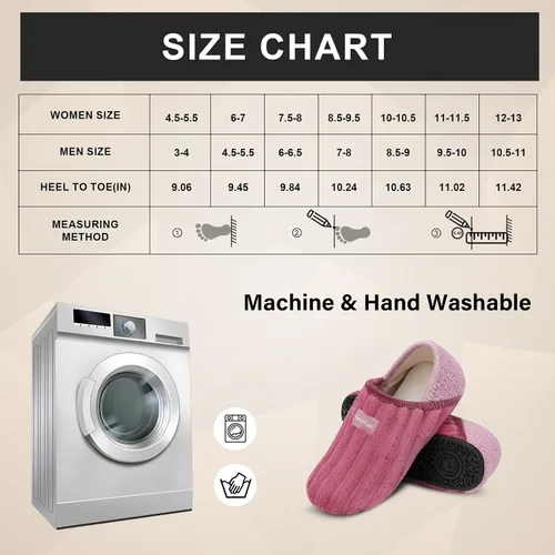 Vista 6 de Scurtain Pantuflas para hombre y mujer, unisex, para adultos, forro de terciopelo, ligeras, para interiores, viajes, suela antideslizante, cálidas