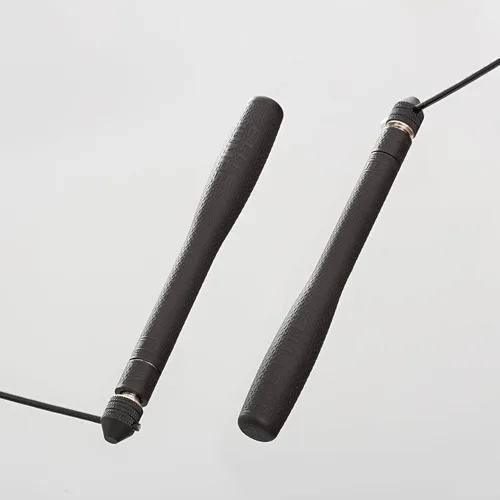 Vista 5 de Elite Jumps Bullet COMP Speed Jump Rope, doble bajo WOD, negro Cuerda de cuentas de alta resistencia. Asas largas, cuentas inastillables de 2